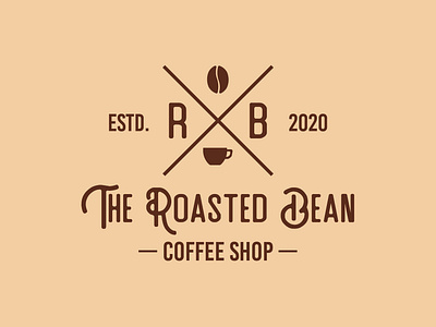 Daily Logo Challenge #6 - The Roasted Bean coffee shop coffee shop logo dailylogo dailylogochallenge design graphicdesign logo logodesign