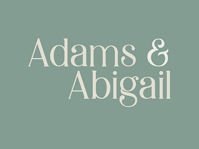 Daily Logo Challenge #7 - Adams & Abigail dailylogo dailylogochallenge design graphicdesign logo logodesign wordmark