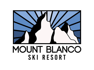 Daily Logo Challenge #8 - Mount Blanco dailylogo dailylogochallenge design graphicdesign logo logodesign mountain mountain logo ski resort