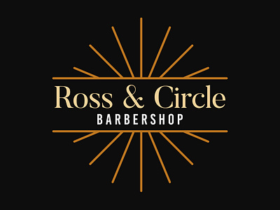 Daily Logo Challenge #13 - Ross & Circle barbershop barbershop logo dailylogo dailylogochallenge design graphicdesign logo logodesign