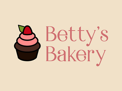 Daily Logo Challenge #18 - Betty's Bakery cupcake cupcake logo dailylogo dailylogochallenge design graphicdesign logo logodesign