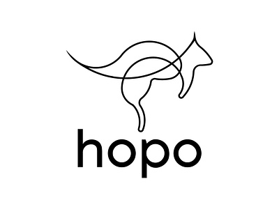 Daily Logo Challenge #19 - hopo dailylogo dailylogochallenge design graphicdesign kangaroo kangaroo logo logo logodesign