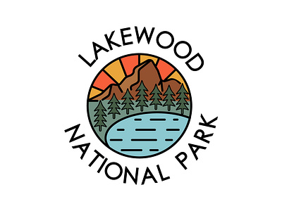 Daily Logo Challenge #20 - Lakewood National Park badge logo dailylogo dailylogochallenge design graphicdesign logo logodesign national park