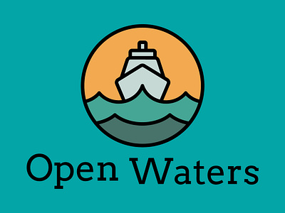 Daily Logo Challenge #23 - Open Waters boat boat logo dailylogo dailylogochallenge design graphicdesign logo logodesign sail sailing