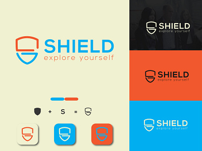 shield logo designer lettermark letters logo logo design logos logotype simple