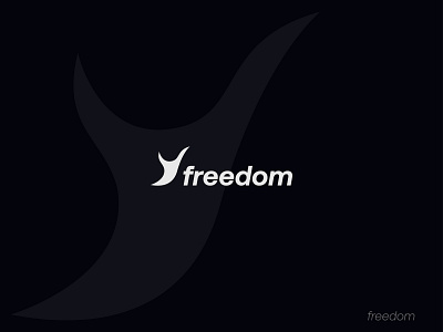 freedom logo abstract branding corporate logo goldenratio icon illustration logo logodesign minimalist simple logo typography wordmark