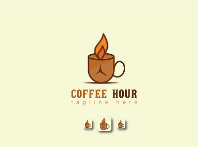 COFFEE HOUR -LOGO DESIGN branding coffebrand design illustration logo logodesign minimalist vector