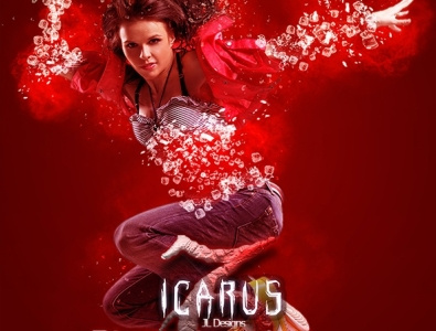 Icarus Photoshop Action action blue cinematic colorful cubes dance element elemental fog gold green ice ice cubes jumping lavender portrait red smoke water