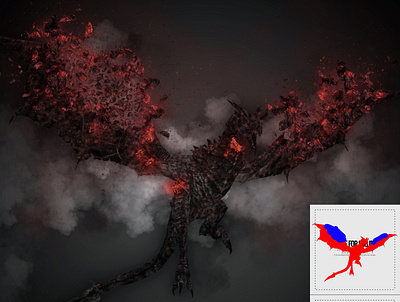 Demogorgon Photoshop Action action blue colorful element elemental illustration jumping portrait red smoke