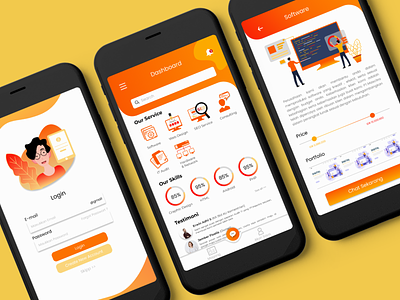 Mascitra Mobile Application app dribbble figma icon illustration software company software house typography user experience userinterface vector illustration