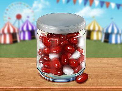 ILLUSTRATION: Bean bean circus game social wood