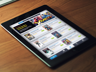 iOS: Comic Book Store app comic ios ipad shop store ui