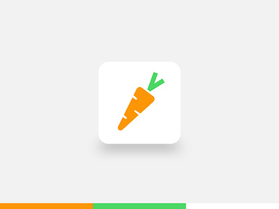 Carrot/Grocery App Icon android icon app icon carrot grocery logo ios icon logo minimal logo simple appicon
