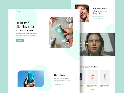 Libra skincare landing page design landing page design ui web design