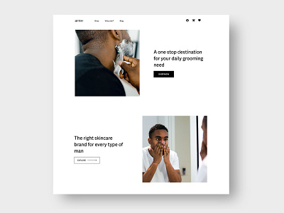 Arno men's grooming & lifestyle design landing page design ui web design