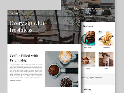 Crave coffee - A coffee shop landing page design design landing page design ui web design
