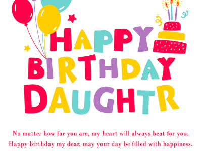 Happy Birthday Daughter Image By Happy Birthday Wishes On Dribbble