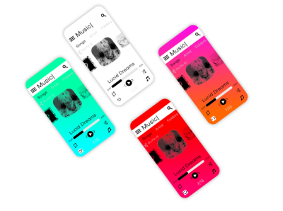 Music ui design illustration ui ux vector