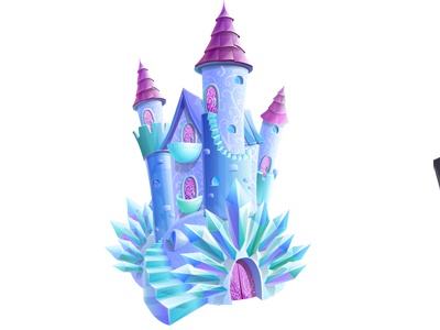 Snow Queen House 2d game art building game art game design