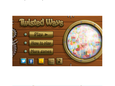 Twisted Ways (main screen) 2d game art android button game art game design gui interface ios key user vector