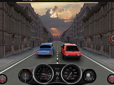 Game GUI design car desig game gui panel street race