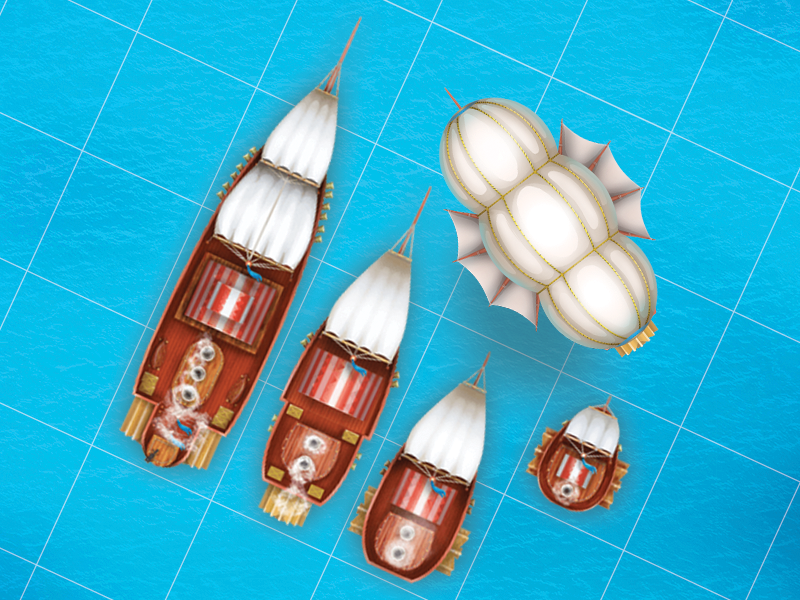 Staempunk ships pack. imessages ux ui steampunk ship game art