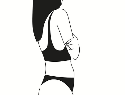 hug adobe illustrator black and white illustration illustration art illustrator line art line artwork lineart minimalistic vector woman illustration woman portrait