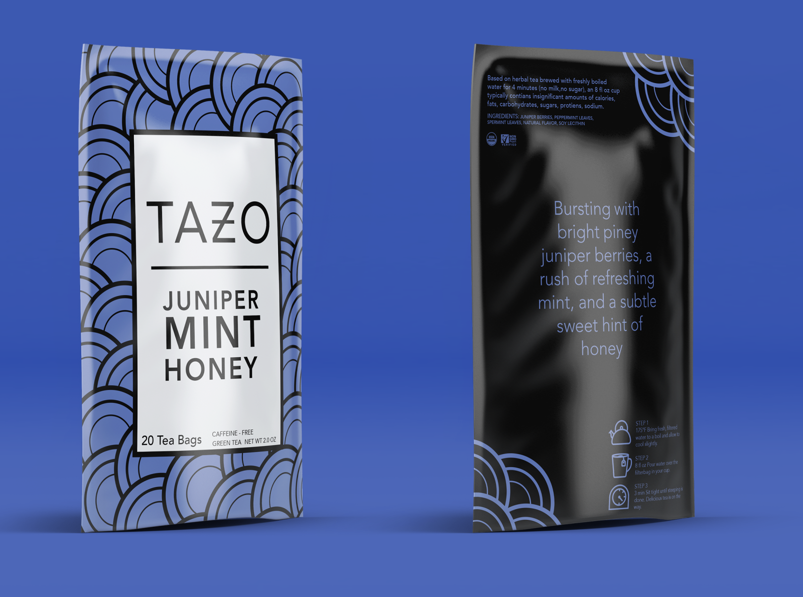 Tazo Juniper Mint Honey Tea (Version 2) by figlog on Dribbble
