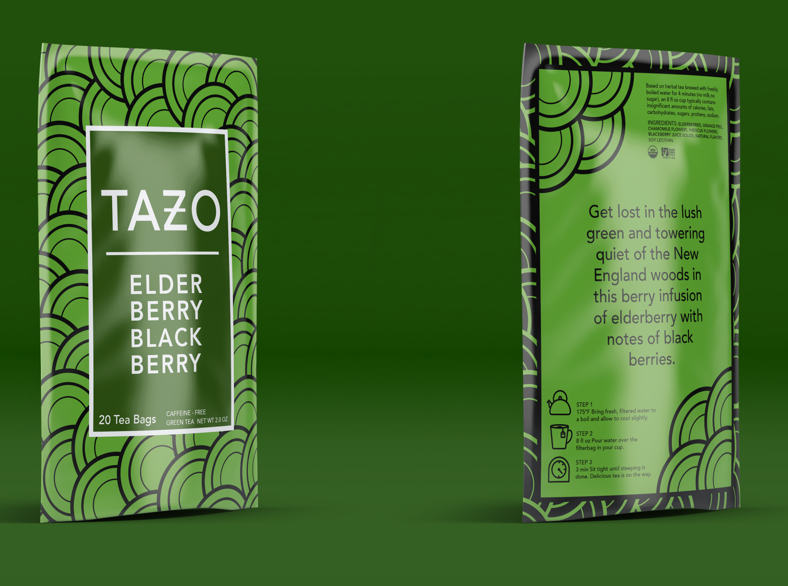Tazo Elderberry Blackberry Tea (Version 1) by figlog on Dribbble