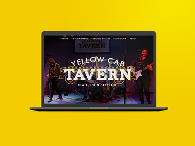 Yellow Cab Tavern - Home Page (Navigation) branding dayton design entertainment homepage logo music navigation navigation bar ohio photography photoshop restaurant tavern ui ux web webdesign website