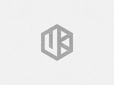UK hexagonal logo mark monogram monomark negative space uk