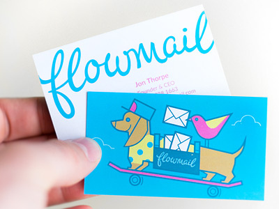 Flowmail Business Cards business card flowmail illustration stationary
