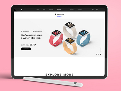 Apple iWatch landing page