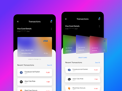 Payment app UI finance app finance ui pay payment payment app payment card transactions ui