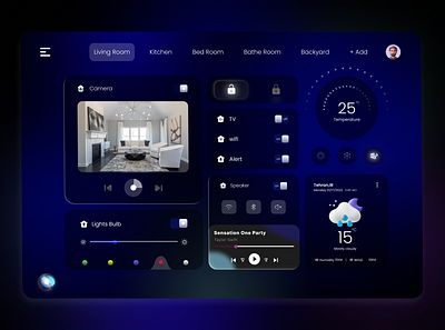 Smart Home dashboard darkmood dashboard graphic design ui ux web webdesign