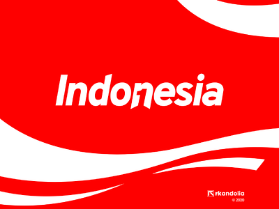 IndONEsia 1 country one negative space logo