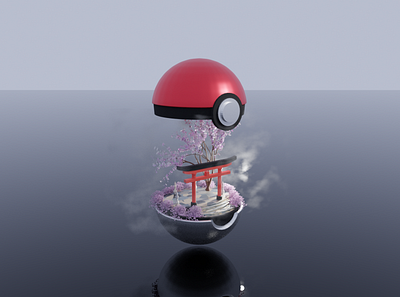 PokeBall 3d animation 3d art blender colors pokeball pokemon