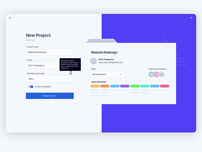 New Project Screen delight users new project product design saas app san francisco ux design
