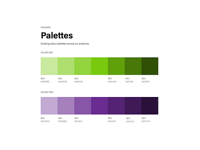 Brand Palettes colour palette green purple