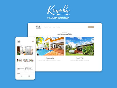 Konoha Villa Rarotonga ui design ux design wordpress