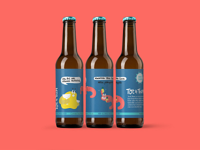 Branding for non-alcoholic beer animation beer art beer bottle beer branding beer label blue branding character design characterdesign colorful comic illustration non alcohol non alcohol beer