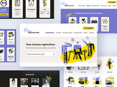 Pune Registrations Website Illustrations