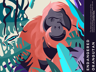 Imagine a life without orangutans animals colour design digital drawing eco endangered extinct gogreen help illustraton monkey orangutans ourplanet planet sustainability texture