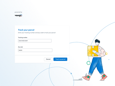 Track your parcel : Powered by Veeqo app design desktop digital ecommerce illustration parcel tracker tracking ui ux veeqo web