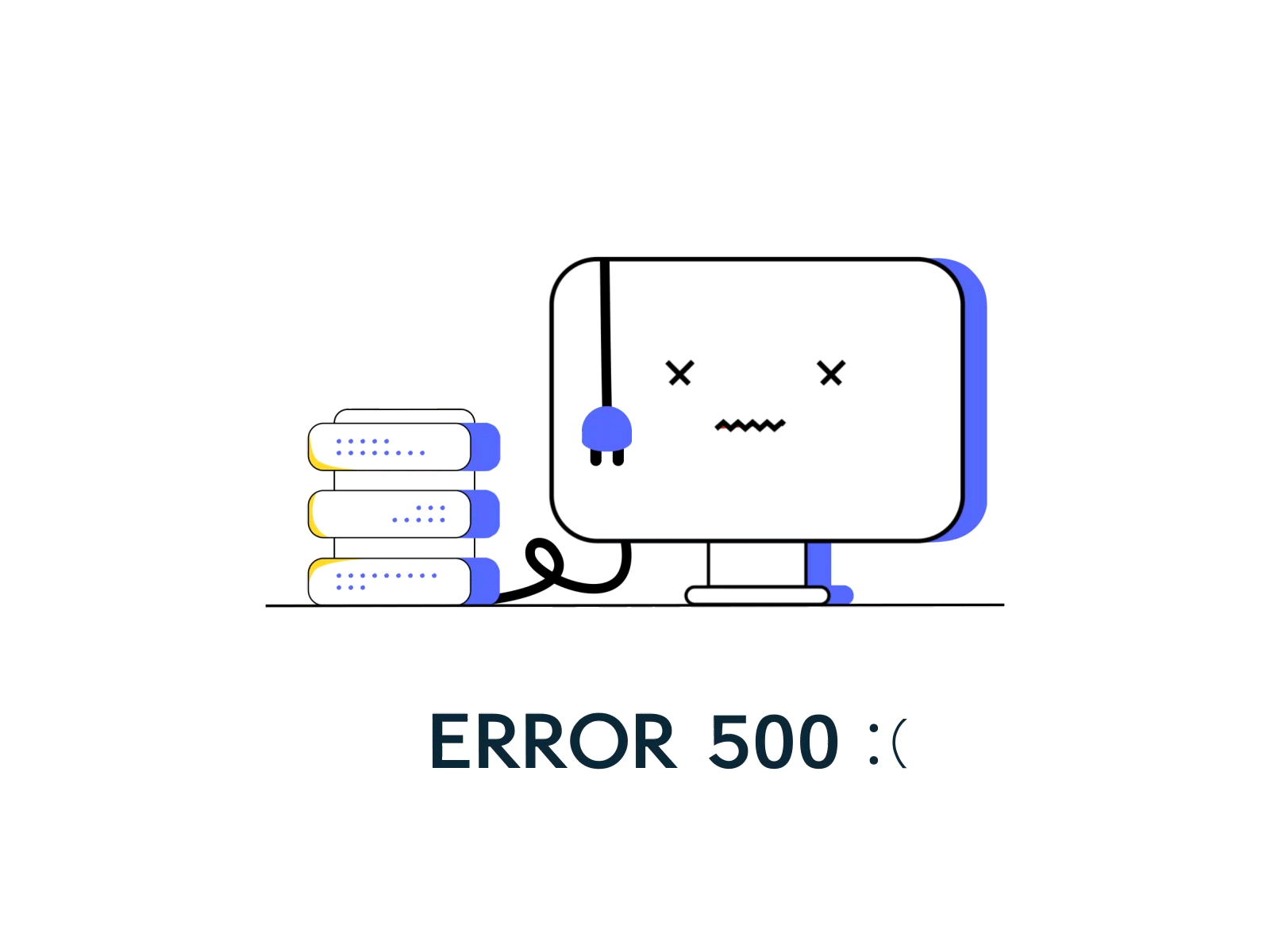 Error 500 2d 500 aftereffects animate animation app under maintenance design error error500 flat flat design illustration monitor motion graphics motiondesign no connection server server down