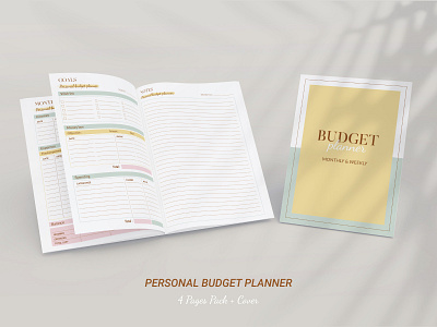 Personal Budget Planner budget design finance flyer graphic design illustration money pages personal planner print templates vector