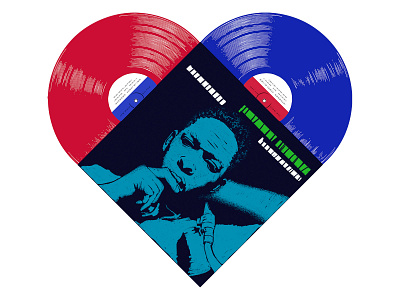 Coltrane Jazz Vinyl Heart In Color