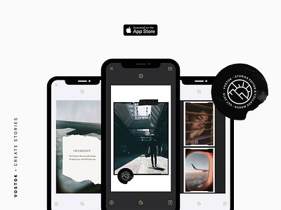 Vostok - Create Stories app appdesign figma instagram stories ios mobile ui uiux userexperience userinterface ux