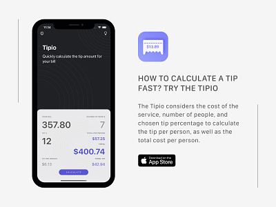 Tipio - Calculate the tip & Split bill