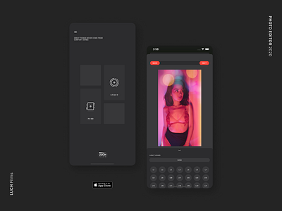 LUCH — Filters & Bokeh Effect app appdesign apple editor ios photo ui uiux userexperience userinterface ux